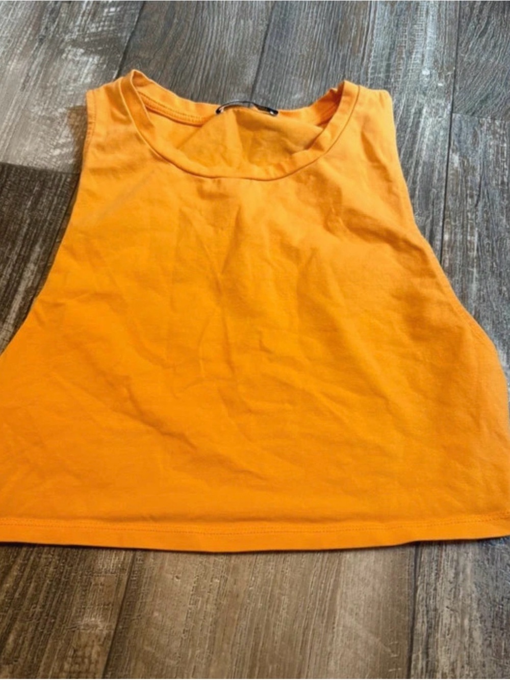Zara Orange Cropped Tank Top